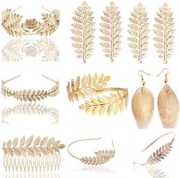 -Bâtons de cheveux en métal doré pour femmes accessoires de concepteur Hoops Feuilles de mariage Princesse Coupes à cheveux Bandeaux de mariée avec clip Q3069