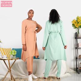 Ethnic Clothing European American South Africa Dubai Abaya Musulman Ensembles Dress Muslim Sets African Dresses For Women Clothes