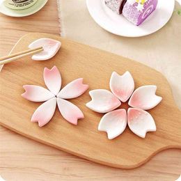 Japan Style Ceramic Chopsticks Rack 5 Pcs/Lot Home Dining Table Placemat 210817