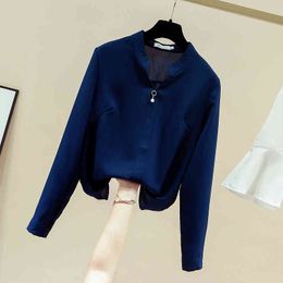 Autumn Women's V Neck Long Sleeves Chiffon Shirt Office Ladies Female All-match Shirts Blouse Tops A3710 210428