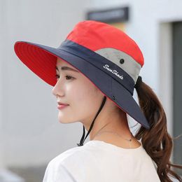 Outdoor Sunshade Hat Fisherman Hat Lady Collapsible Sun Cap Summer Adjustable Foldable Cycling Caps CYZ3017