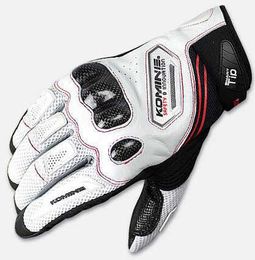 KOMINE GK-167 Carbon Fiber Mesh Motorcycle Gloves GK 167 Motor New White Gloves Men's riding guantes luvas H1022