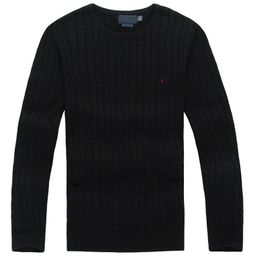 Mens Sweater Crew Pescoço Mile Wile Polo Clássico Malha de Algodão Inverno Lazer Bottomed Jumper Pulôver 8 Cores