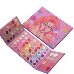 Luxury HANDAIYAN 84 Colours glitter makeup eye shadow palette blush highlight