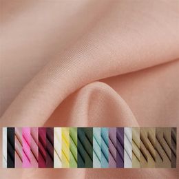 White waxberry 12momme Quality Smooth Silk/cotton Fabric Summer Dress Lining Garment Material DIY clothes Fabrics Free 210702