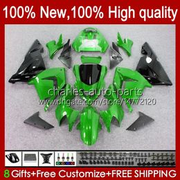 Motorcycle Body For KAWASAKI NINJA ZX 1000 CC 10 R ZX1000 ZX10R 04 05 Bodywork 9No.60 ZX1000C ZX-10R 04-05 ZX1000CC ZX 10R 1000CC 2004 2005 OEM Fairing kit glossy green