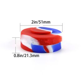 Hookahs colorful Wax containers silicone 5ml silicon container Box jars dab tool storage jar oil holder