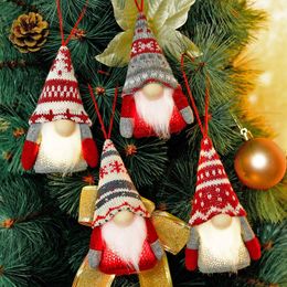 Christmas Decor Ornaments, Christmas Toy Handmade Swedish Tomte Gnomes Plush Scandinavian Santa Elf Table Ornaments ChristmasTree Hanging Decoration HomeDecor