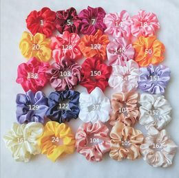 Scunchies Hairband Light Colour Hairbands Girls Tie Rope Elastic Scrunchy Ponytail Holder Fashion Hair Accessories 52 Colours DW4391