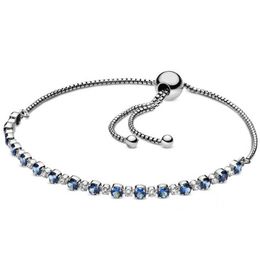2021 NEW 100% 925 Sterling Silver 598517C01 Classic Bracelet Clear CZ Charm Bead Fit DIY Original Fashion Bracelets factory Free Wholesale Jewellery Gift