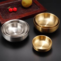 spice tray Canada - Dinnerware Sets Golden Sauce Silvery Dish Appetizer Serving Tray Stainless Steel Dishes Spice Plates Kitchen Supplies Bowl
