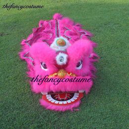 New style 14 inches Blinking eyes Lion Dance Mascot Costume Kid size 5-12 ages Cartoon Pure Wool Stage Props Parade Outfit Dress Chinese Traditional Culture Party