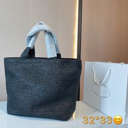 Classic Woman Handbags Designer Fashion Straw Tote Bags Large Capacity Shopping Bag Size 32cm