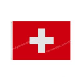 Switzerland Flags National Polyester Banner Flying 90 x 150cm 3 * 5ft Flag All Over The World Worldwide Outdoor can be Customised