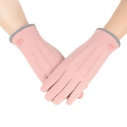 Cycling Gloves Women's Stretch Fleece Touch Screen Winter With Smart Technology Thermal