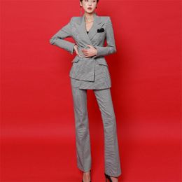 Autumn Winter Korean OL Office Work Two Piece Set Women Outfits Blazer Coat + Pencil Pants Suits Ladies Fashion 2 210514