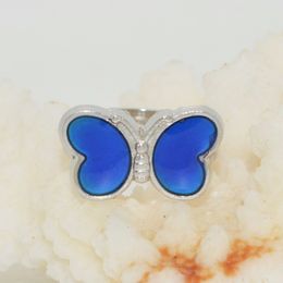 Fashion Colourful Mood Ring Butterfly Shape Colour Changing With Temperature Change Feeling Rings