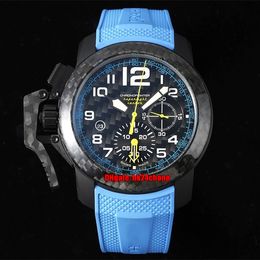 JKF Top Quality Watches 2CCBK.B30A Chronofighter Superlight Carbon ETA7750 Automatic Chronograph Mens Watch Black Dial Rubber Strap Gents Sports Wristwatches