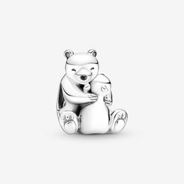 100% 925 Sterling Silver Hugging Polar Bears Charms Fit Original European Charm Bracelet Fashion Wedding Engagement Jewelry Accessories