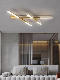 Ceiling Lights All Copper Living Room Lamp Light Luxury Bedroom Post Modern Minimalist Creative Personality LED