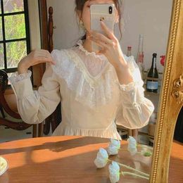 Sweet Fairy Vintage Dress Women Spring Lace Bow Party One Piece Dress Korean French Retro Elegant Midi Dress Female Cute 210325