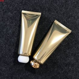 80ml Gold Aluminum Plastic Cosmetic Bottle 80g Facial Cleanser Cream Squeeze Tube Shampoo Lotion Bottles Free Shippinggood qty