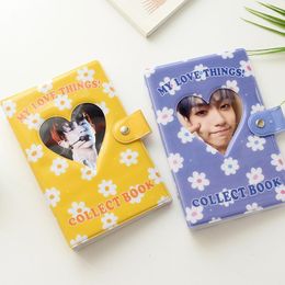 Card Holders Korean Daisy A6 Loose Leaf Notebook Agenda DIY Star Po Cards Binder Organiser Collect School Stationery