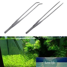 Stainless Steel Tank Tweezers Pliers Aquarium Tool Fish Tank Aquatic Plants Straight Elbow Forceps Clip Aquatic Cleaning Tool#p3