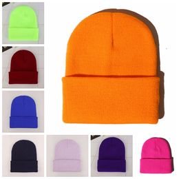 Party Hats Classic Mens Ladies Womens Slouch Oversize Beanie Skull Hat Lovers Kintted Cap Solid Caps 23 Colors ZWL226