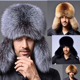 Unisex Fur Caps Russian Cossack Trapper Earflap Hats Winter Warm Ski Cap