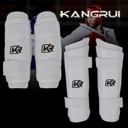 New Adult Child Taekwondo Protector Shin Foot Guards Kickboxing WTF Approved MMA Sanda Protection Material Arts Q0913