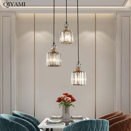 Pendant Lamps LED Modern Lights Nordic Style Luminaries Living Dining Room Kitchen Aisle Corridor Lighting Fixture Crystal