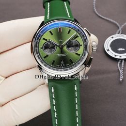 J5 New Premier B01 AB0118A11L1X1 Mens Watch Asia-7750 Automatic 42mm Green Dial Leather Strap Steel Case Gents Sport Watches 4 Colours