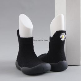 First Walkers Baby Boys Girls Sock Shoes Black Non-slip Floor Socks Soft Rubber Sole Toddler Daisy Born Cute