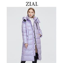 ZIAI Winter Women Parka Long Warm Female Jacket Colourful Fabric Fashion Slim Women's Coat Perfect Brand Quality ZR-9510 210913