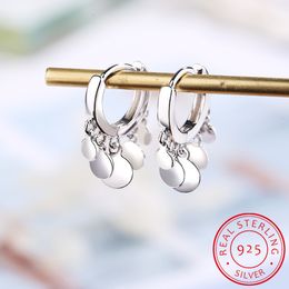 In Round Disc Tassel For Women 925 Sterling Silver Earrings pendant earrings 2019 Trendy S-E893