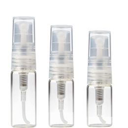 perfumes tube Canada - 50pcs lot 2ML 3ML 5MLClear Spray Portable Perfume Atomizer Mini Sample Test Tube Bottle Thin Glass Vials