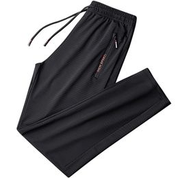 Summer Breathable Mesh Black Sweatpants Men Joggers Sportswear Baggy Trousers Male Casual Track Pants Plus Size 7XL 8XL 9XL 211123