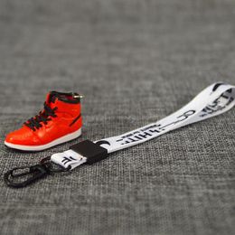 Keychains Lanyards OF series brand key Pure Handmade Basketball Shoes Model 3D Men and Women Key Car key chain Chains Individual Creative Collection Crafts 12 styles