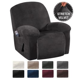 Velvet stretch sofa cover elastic couch s for living room pets slip recliner chair s 211207