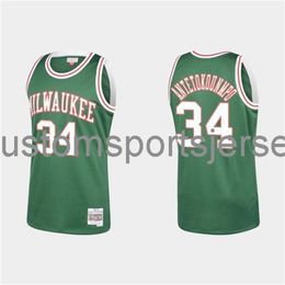 Stitched Custom Giannis Antetokounmpo 1970-71 Throwback Jersey Mens Women Youth Basketball Jersey XS-6XL
