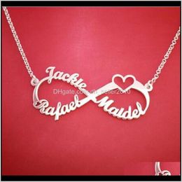 Other Necklaces & Pendants Drop Delivery 2021 Custom Name Personalised 925 Sterling Sier Infinity Pendant Friendship Necklace Jewellery Friend