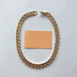 Мода 18K Золотое покрытие Cuban Link Цепи Ожерелья Браслеты для мужских и женщин Любовник Подарок Хип-хоп Ювелирные Изделия с коробкой NRJ
