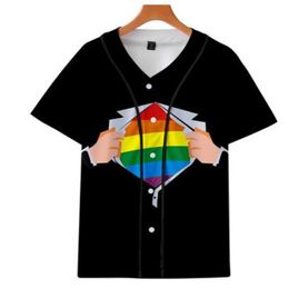 Men's Baseball Jersey 3d T-shirt Printed Button Shirt Unisex Summer Casual Undershirts Hip Hop Tshirt Teens 071