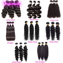 peruvian hairs Canada - Malaysian 100% Human Hair Products 3PCS Hair Bundles Silky Straight 8-30inch Deep Curly Body Wave Remy Weaves