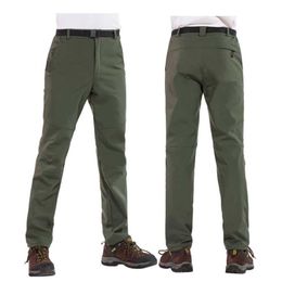 Men Outdoor Military Tactical Pants Casual High Waist Hiking Pants Thick Fall Winter Thermal Fleece Sweat Absorbent Trousers#35 X0615