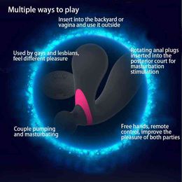 NXY sex men masturbators Remote Control Anal Vibrator 10 Speed Powerful Stimulate Prostate Massager Dildo Butt Plug Masturbator Adult Sex Toy For Men Gay 1201