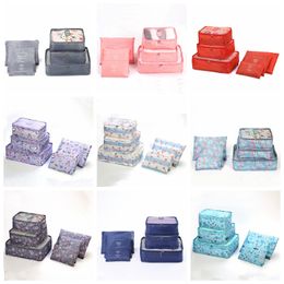 6 Pcs Travel Storage Bag Set For Clothes Tidy Organiser Wardrobe Suitcase Pouch Case Shoes Packing Cube Bags Wholesale