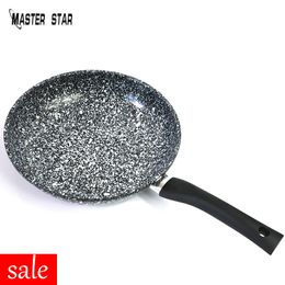 Master Star Ceramic Coating Snowflake Fry Pan Granite Coating Pot Frying Pans Non-Stick Skillets Steak Pans Induction Cooker 210319