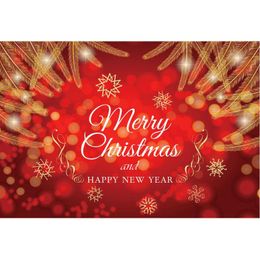 Party Decoration Merry Christmas Backdrop Xmas Snowflake Red Vinly Pography Background Happy Year Po Booth Srudio Prop